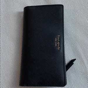Large Slim Bifold Wallet (Black) Kate Spade